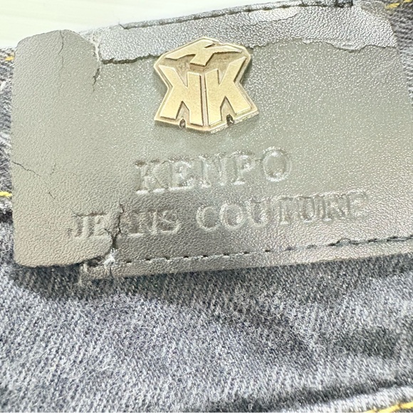 Vintage Kenpo Black Embroidered Patchwork “All Star” Baggy Jeans Sz34x31.5 Y2K - Picture 14 of 16